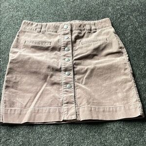 LOFT plum brown Mini Pencil Skirt corduroy 0P